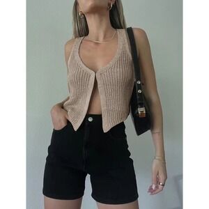 Commense Classic Hook-and-Eye Knit Vest‎ size L